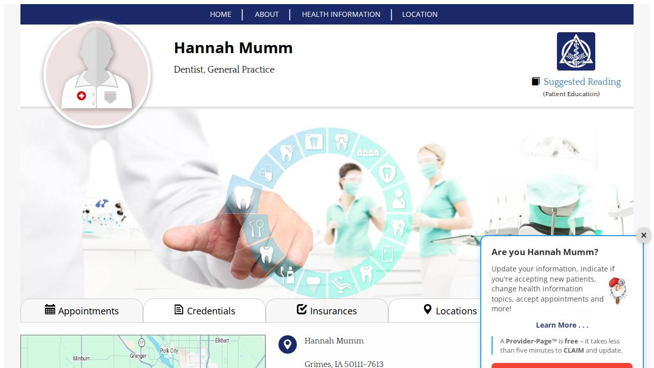 Hannah Mumm website screenshot