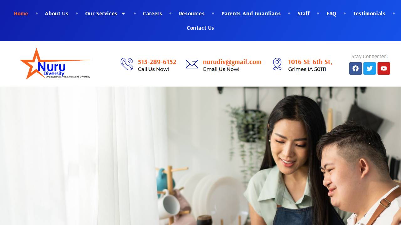 Nuru Diversity Lc website screenshot