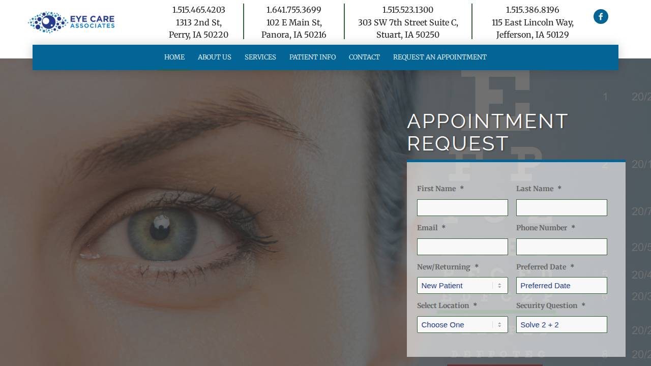 Trisha Smith, O.D website screenshot