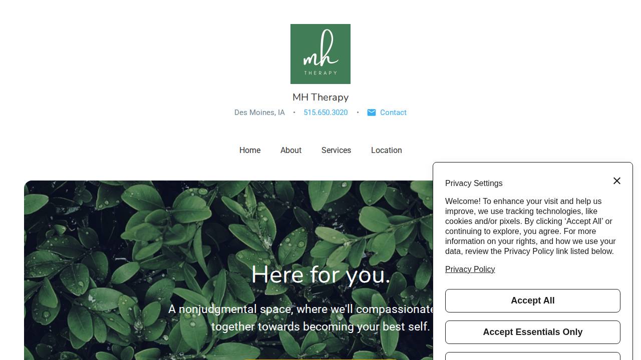 Morgan Henn, LMSW website screenshot