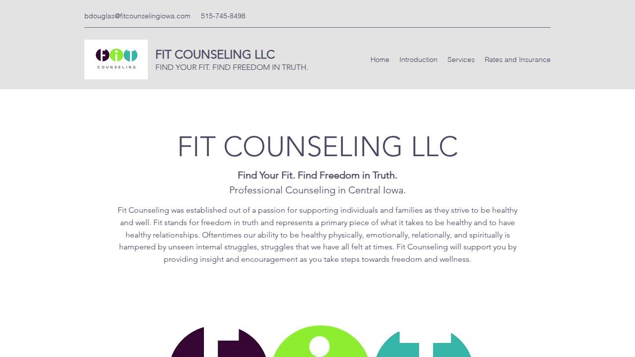 Fit Counseling LLC website screenshot