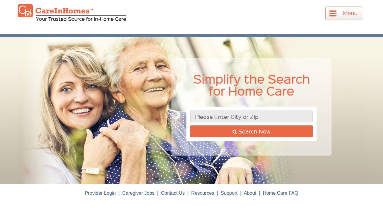 From The Heart Senior Care, LLC website screenshot