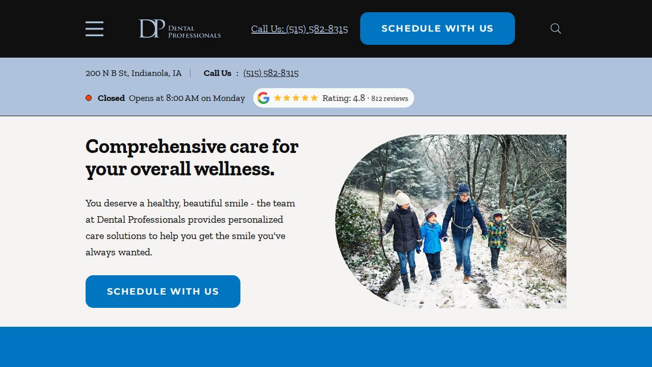 Iowa Dental Professionals, PC website screenshot
