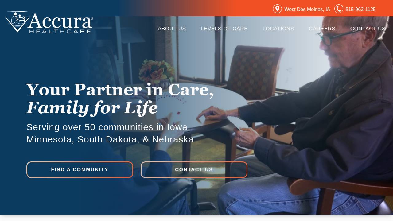 Accura Healthcare Of Shenandoah website screenshot
