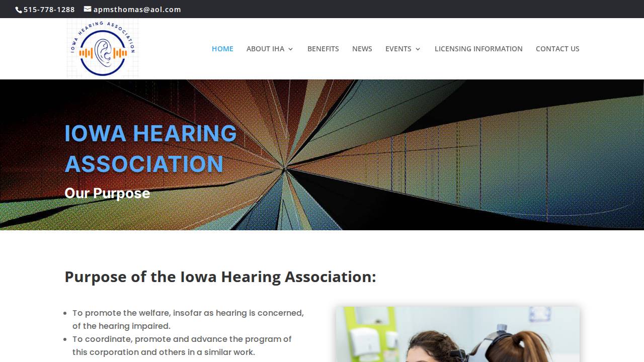 Iowa Hearing Associates LLC website screenshot