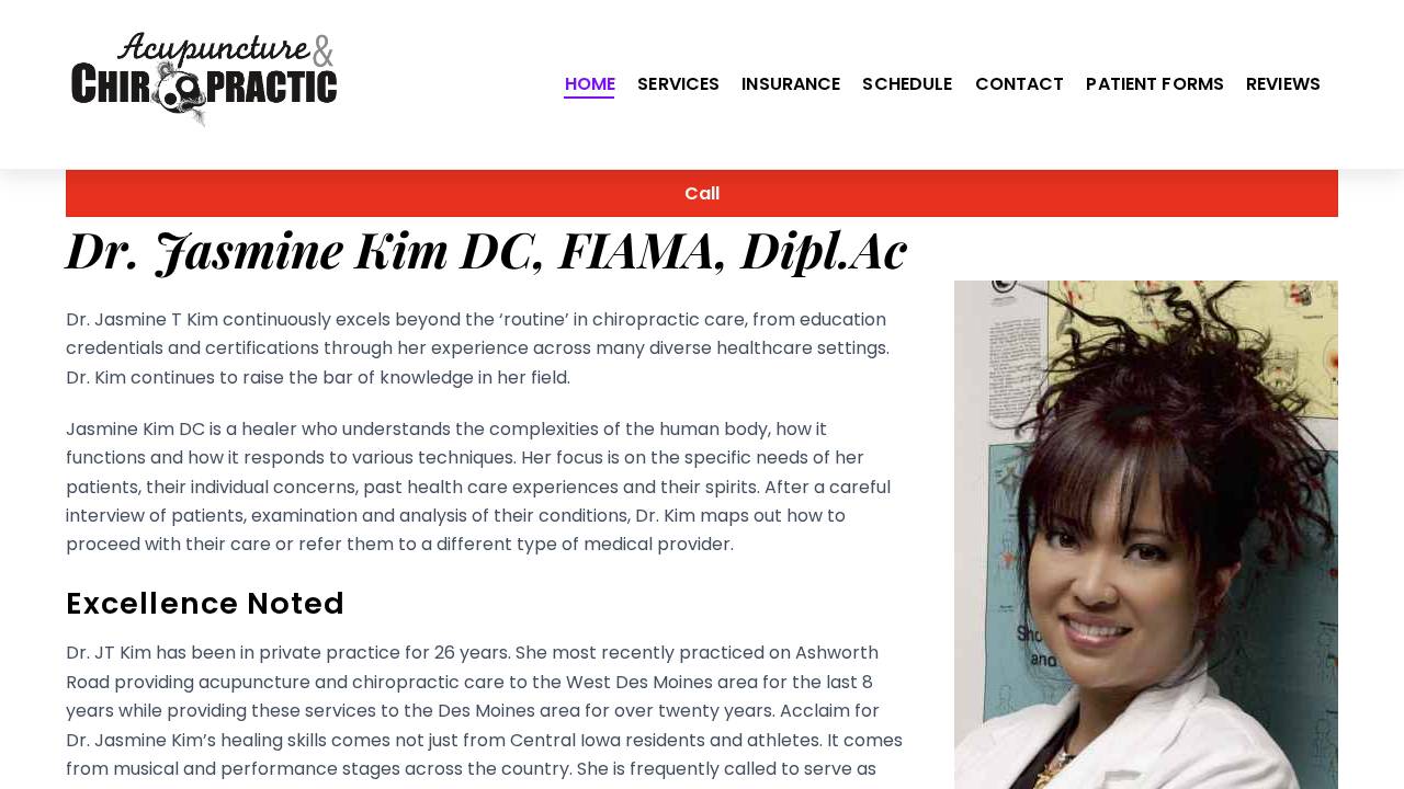 Jasmine Kim, D.C website screenshot
