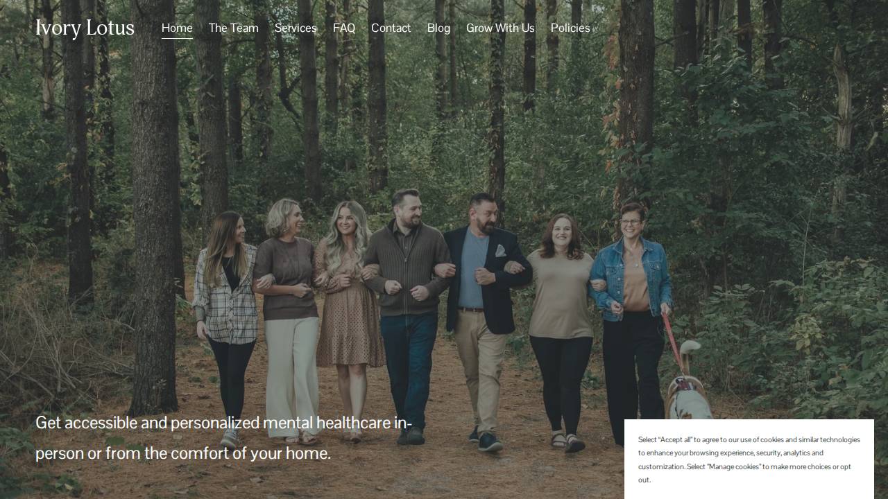 Lotus Family Counseling LLC website screenshot