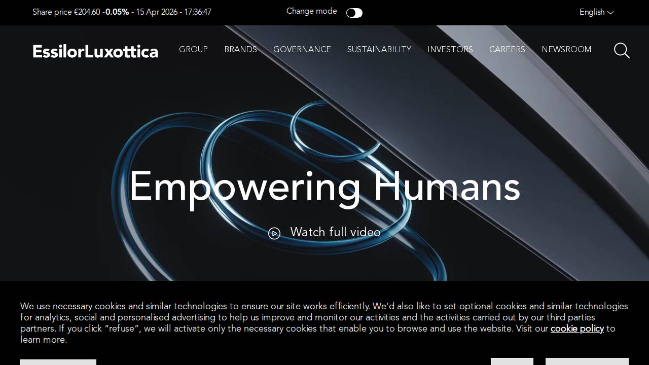 Luxottica Of America Inc.. website screenshot