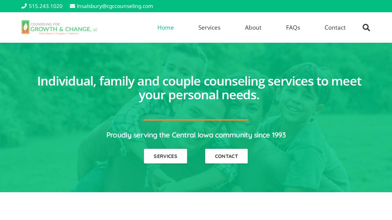 Counseling For Growth And Change, Lc website screenshot
