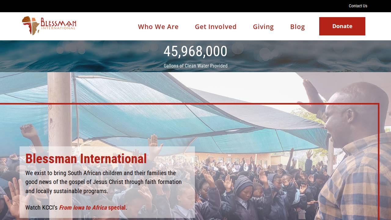 James Blessman, MD website screenshot