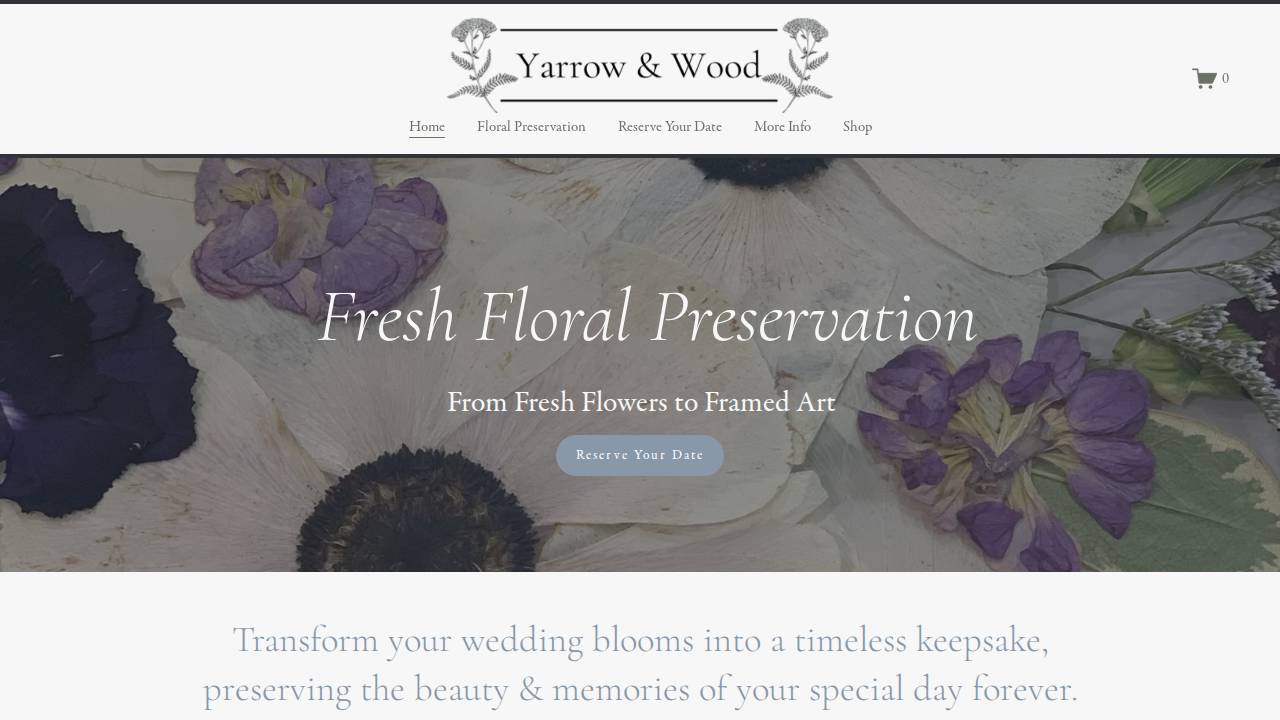 Yarrow House website screenshot