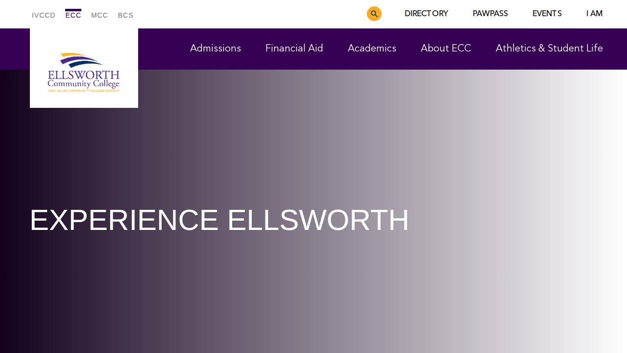 Ellsworth Equestrian Center website screenshot