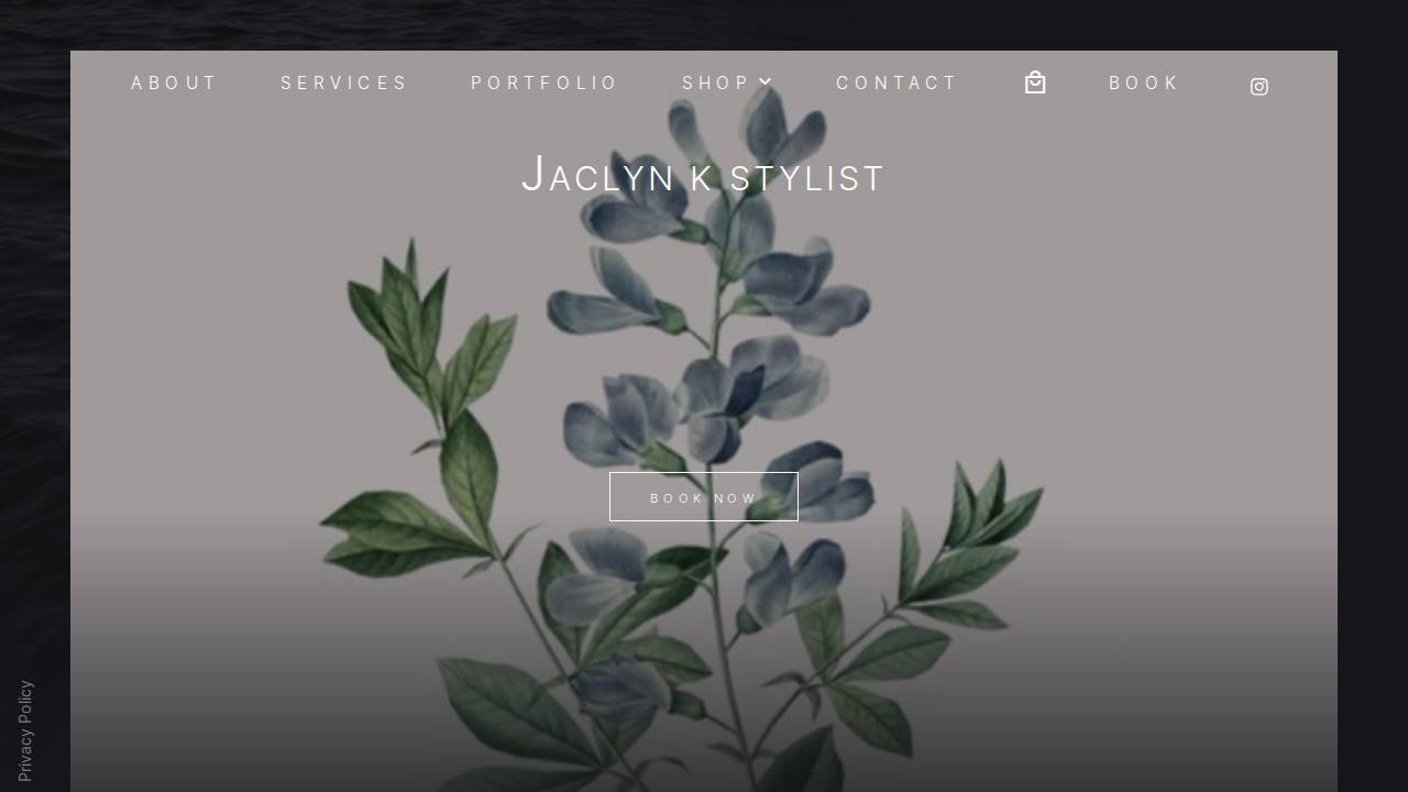 Salon L AND Boutique website screenshot