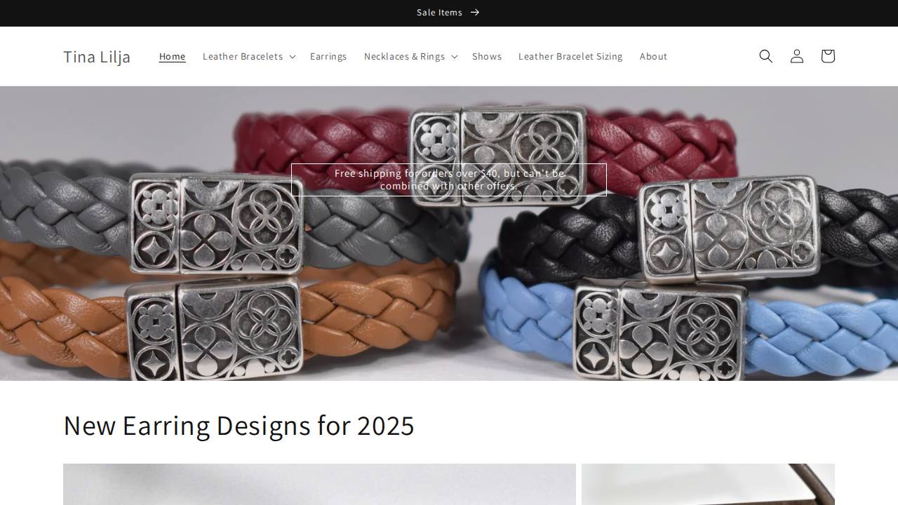 Tina Lilja website screenshot