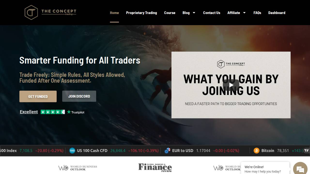 Concept Trading INC website screenshot