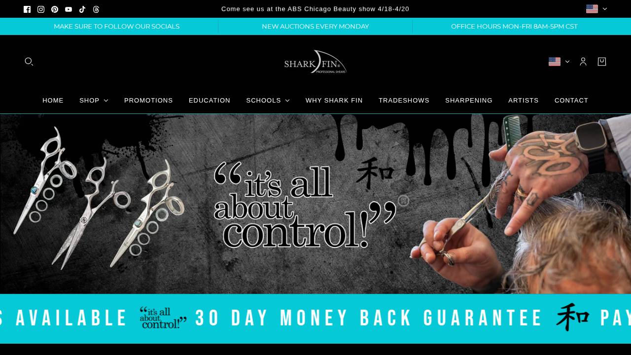Shark FIN Shear Inc website screenshot