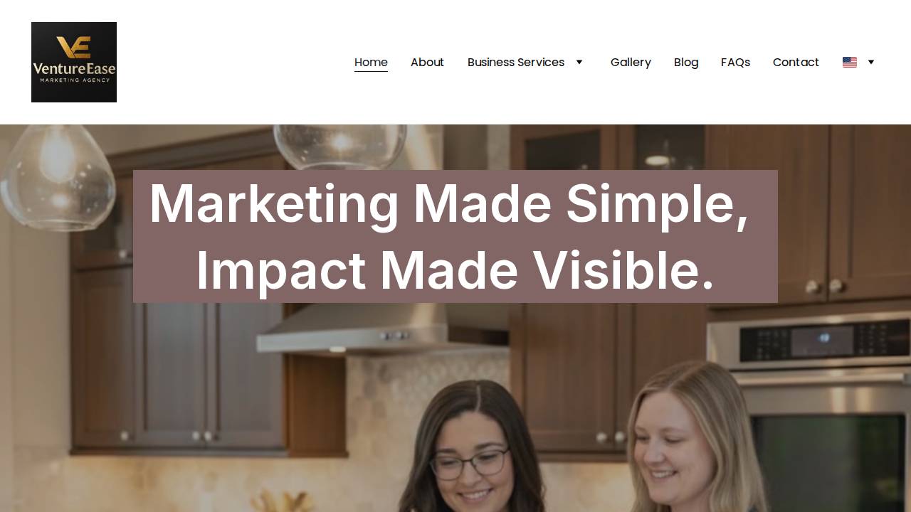 Derry Investment, Ventureease Marketing website screenshot