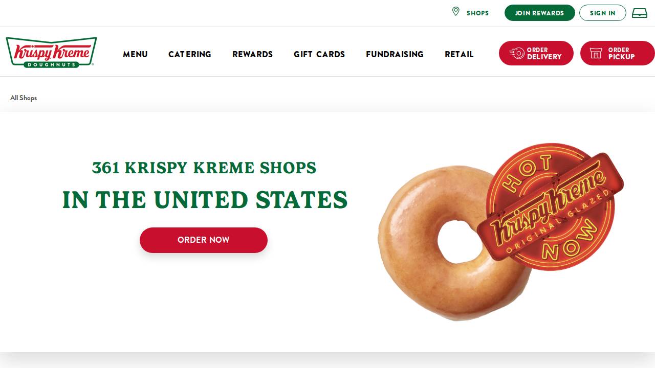 Rion Llc, Krispy Kreme website screenshot