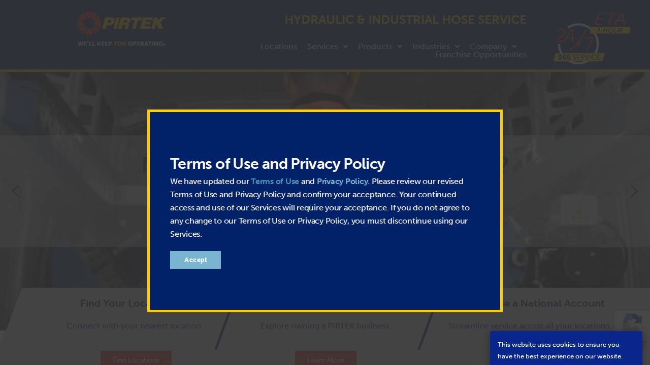 Iowa Hose Company Llc, Pirtek Cedar Rapids website screenshot