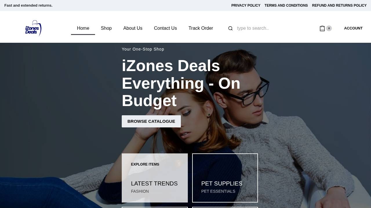 Izonesdeals LLC website screenshot