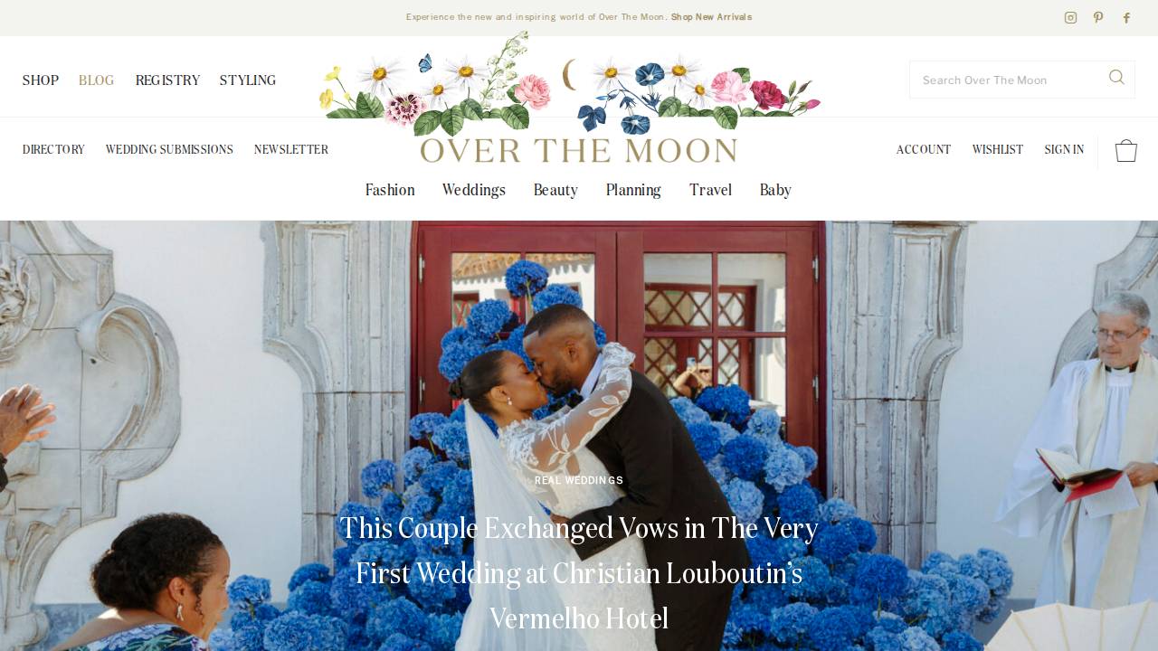 Over THE Moon Blog Llc website screenshot