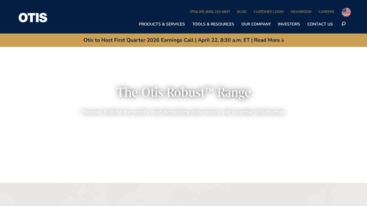 Otis Elevator Company website screenshot