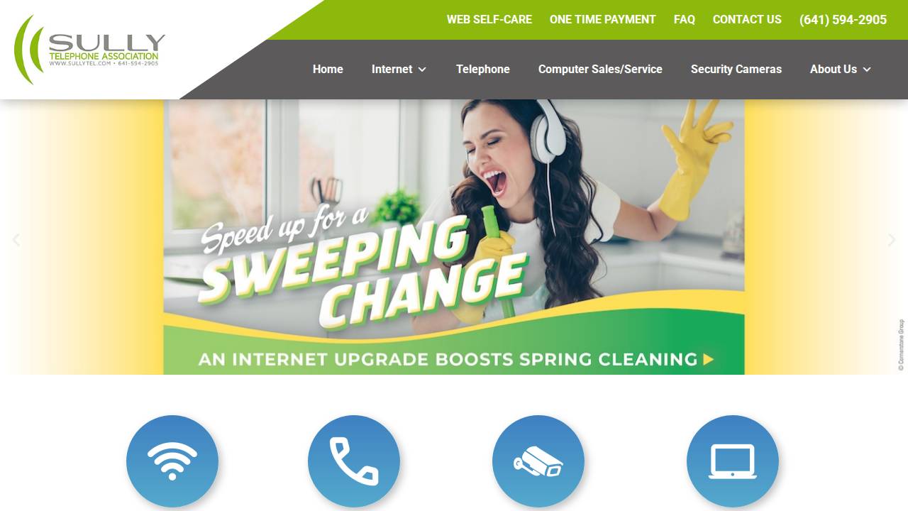 Sully Telephone Association website screenshot