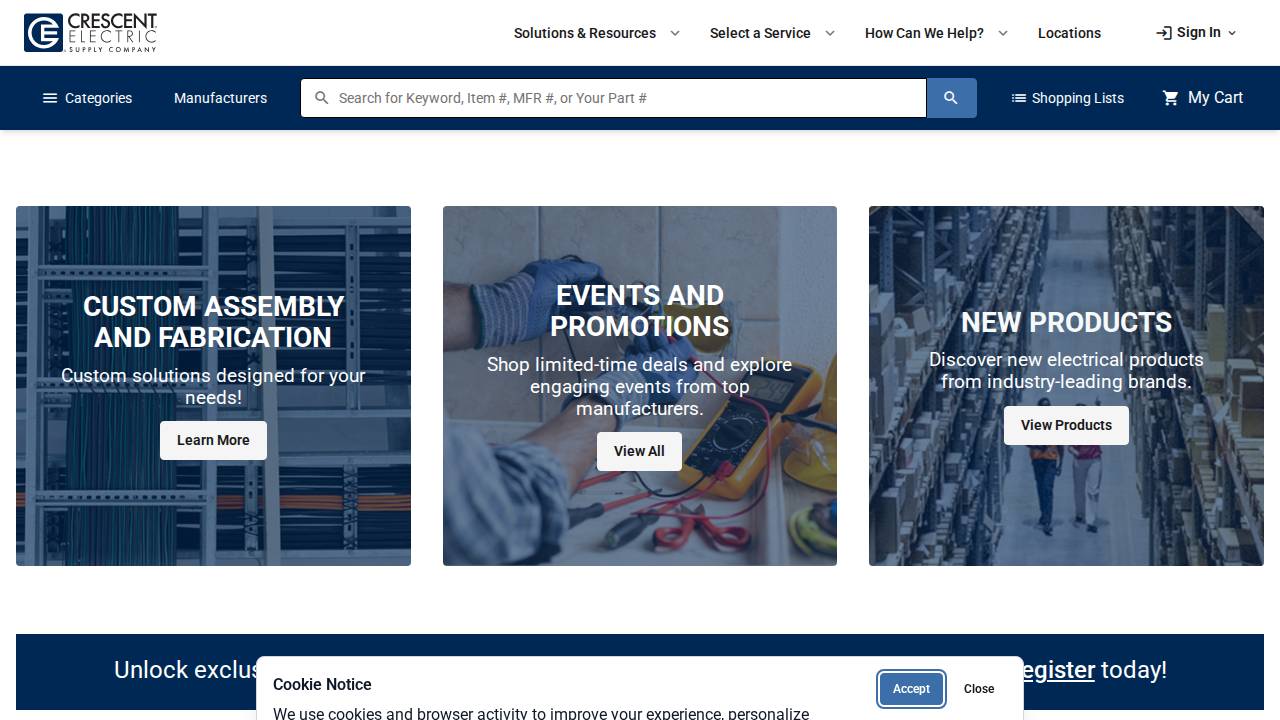 Crescent Electric Supply Company Inc website screenshot