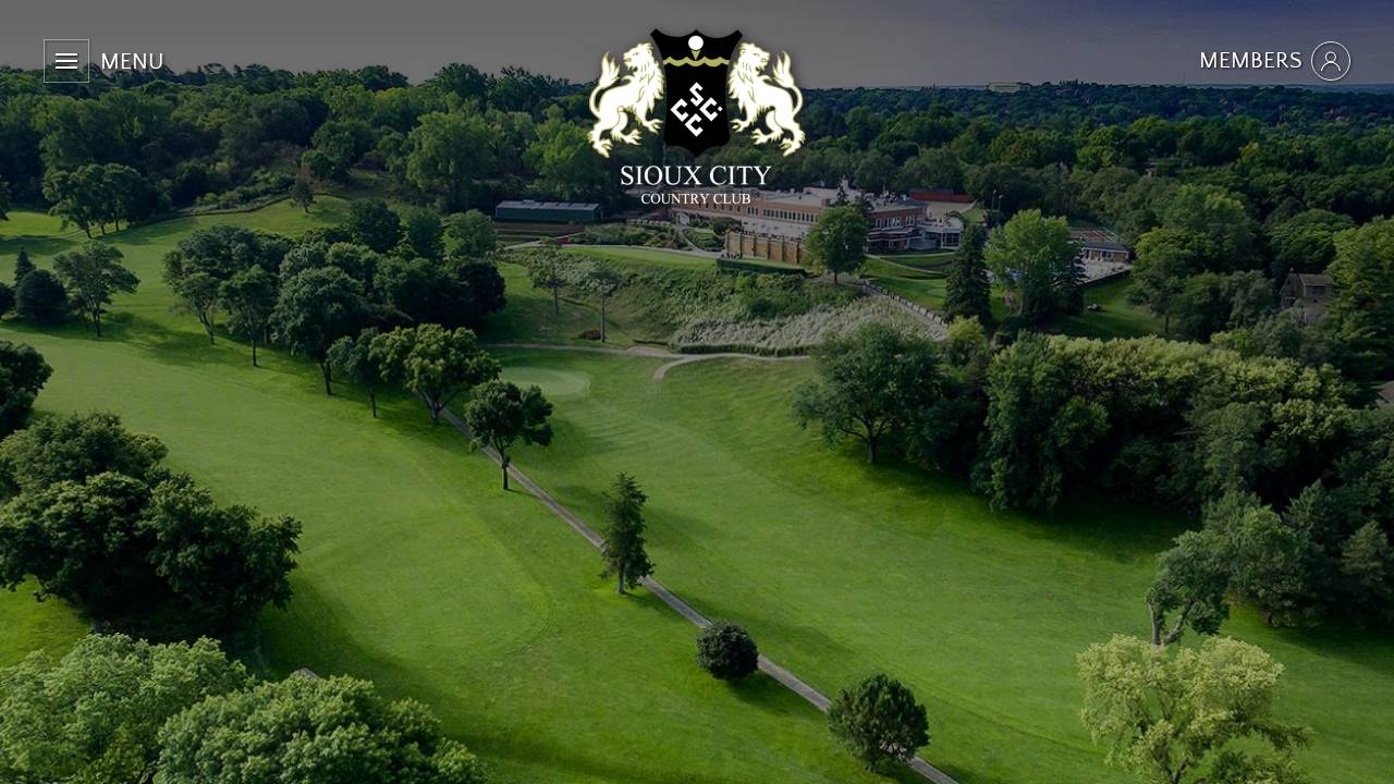 Sioux City Country Club website screenshot