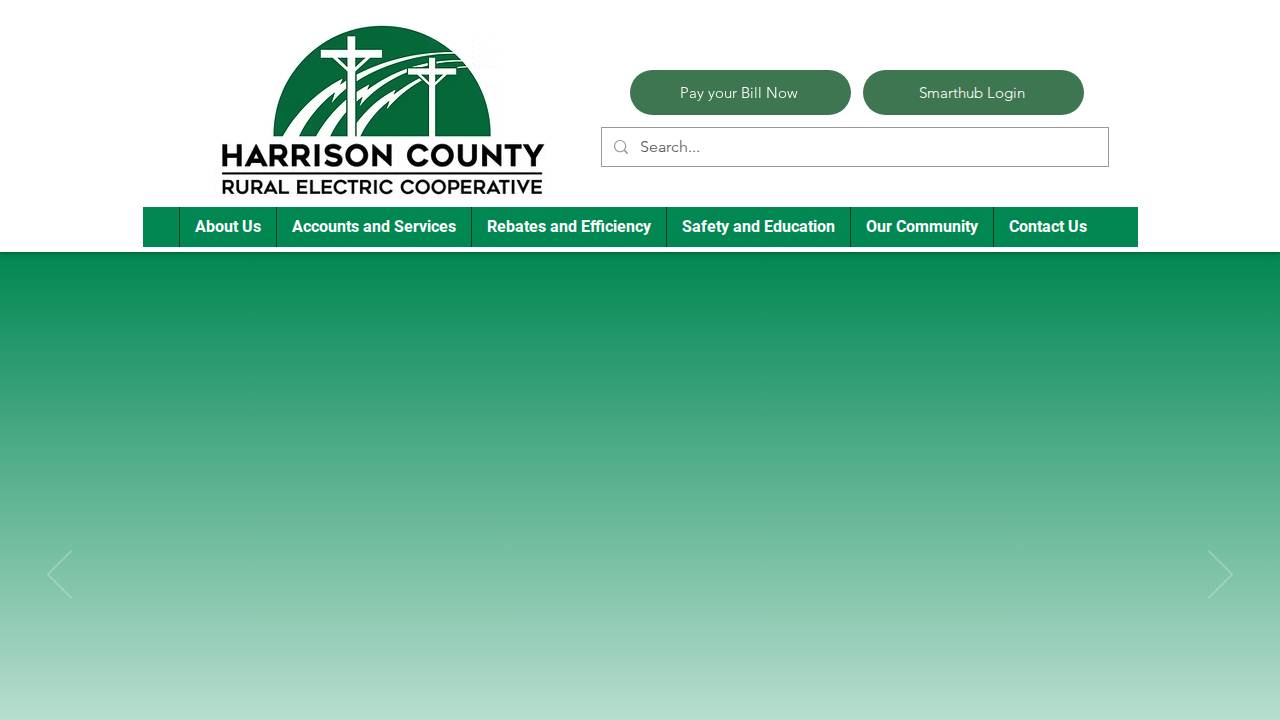 Harrison County Rural Electric Coop website screenshot