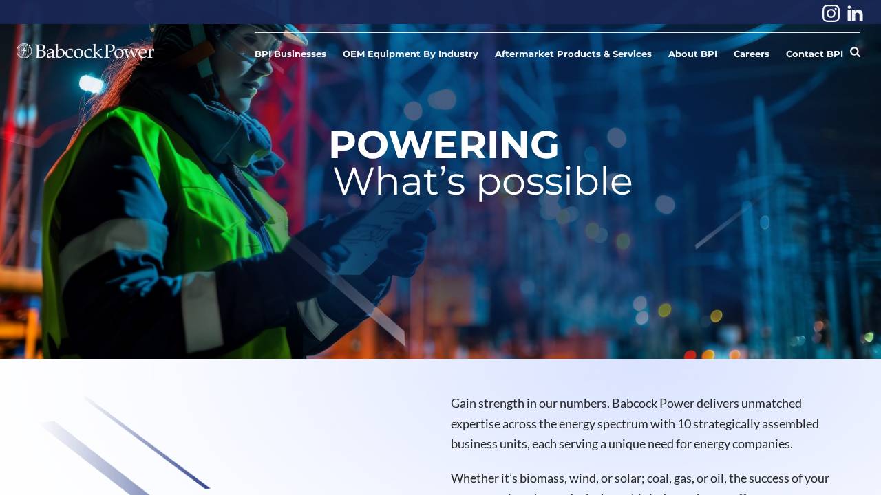 Babcock Borsig Power INC website screenshot