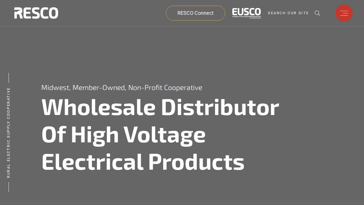 Rural Electric Supply Cooperative, Resco website screenshot