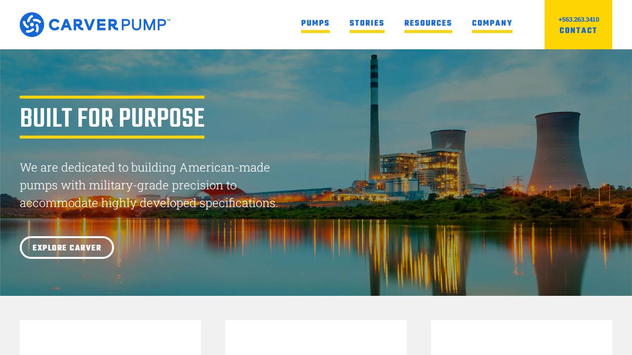 Carver Pump Company website screenshot