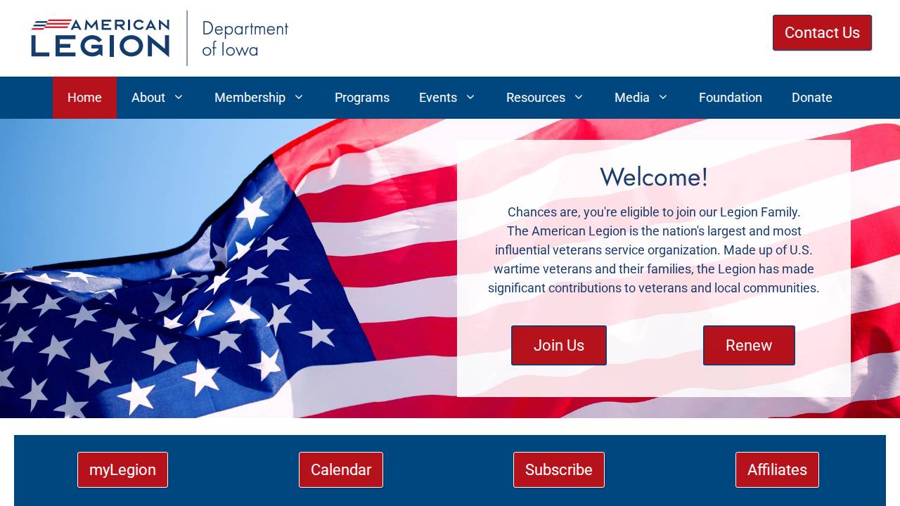 American Legion Post NO 20, Dewitt-loustaunau Post NO. 20 OF Thedepartment OF website screenshot