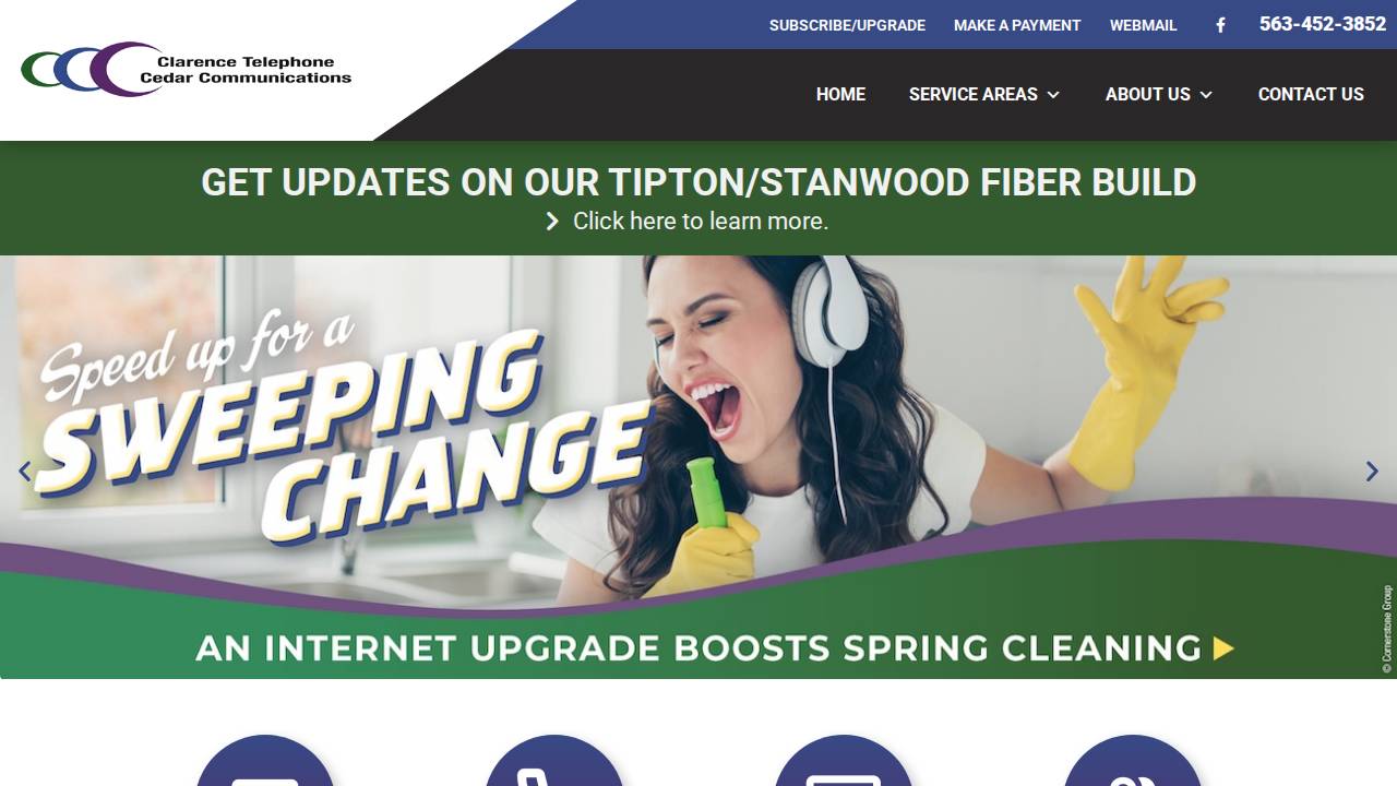 Clarence Telephone Company INC website screenshot