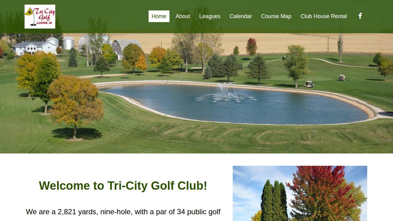 TRI City Golf & Country Club website screenshot