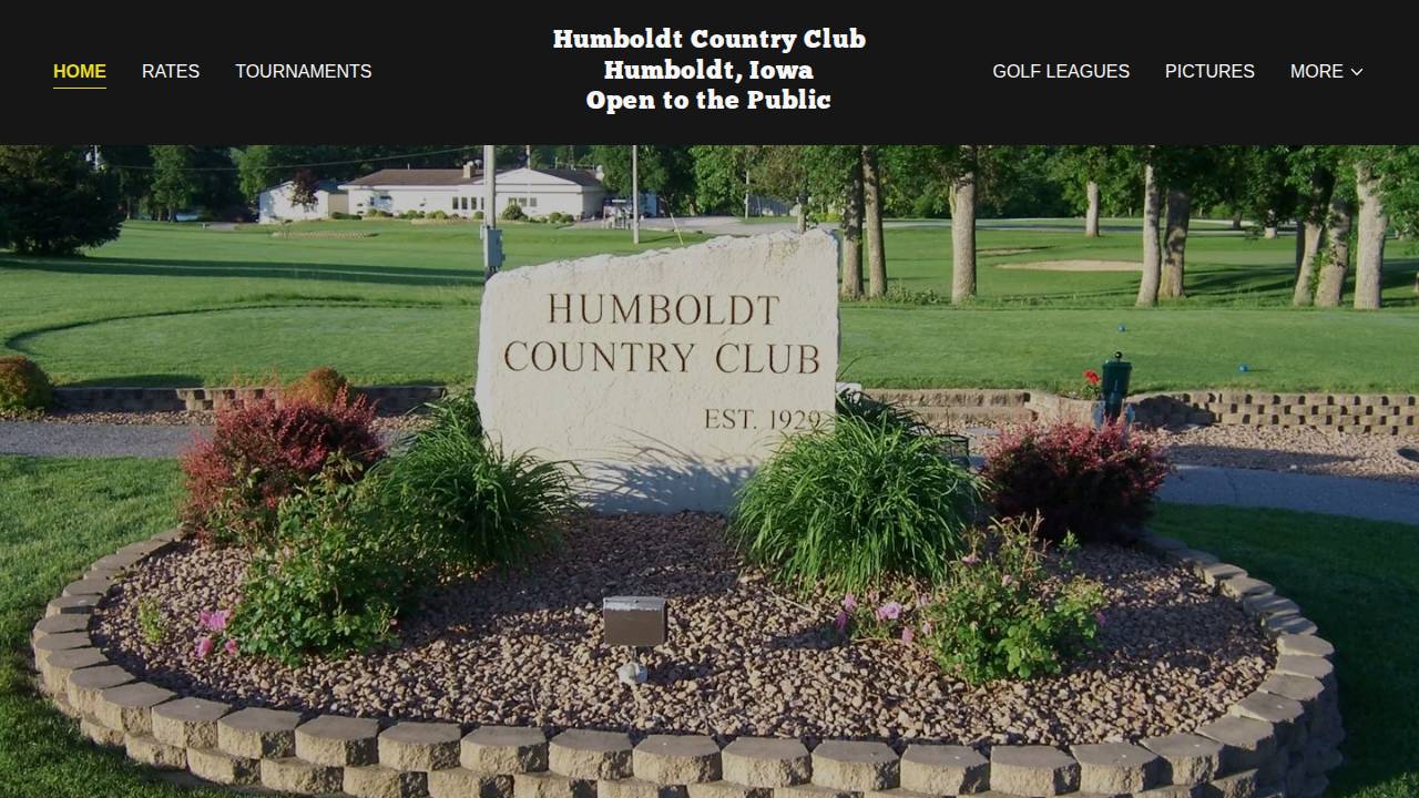Humboldt Country Club website screenshot