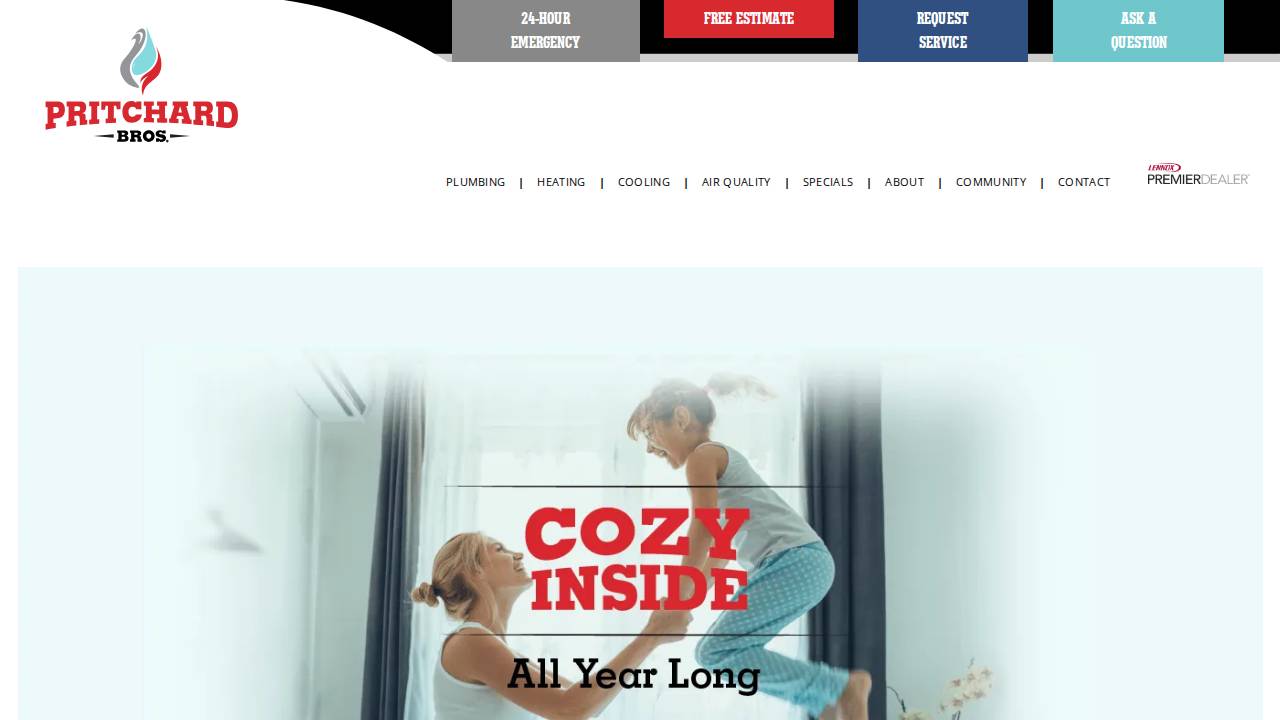 Pritchard Bros INC website screenshot