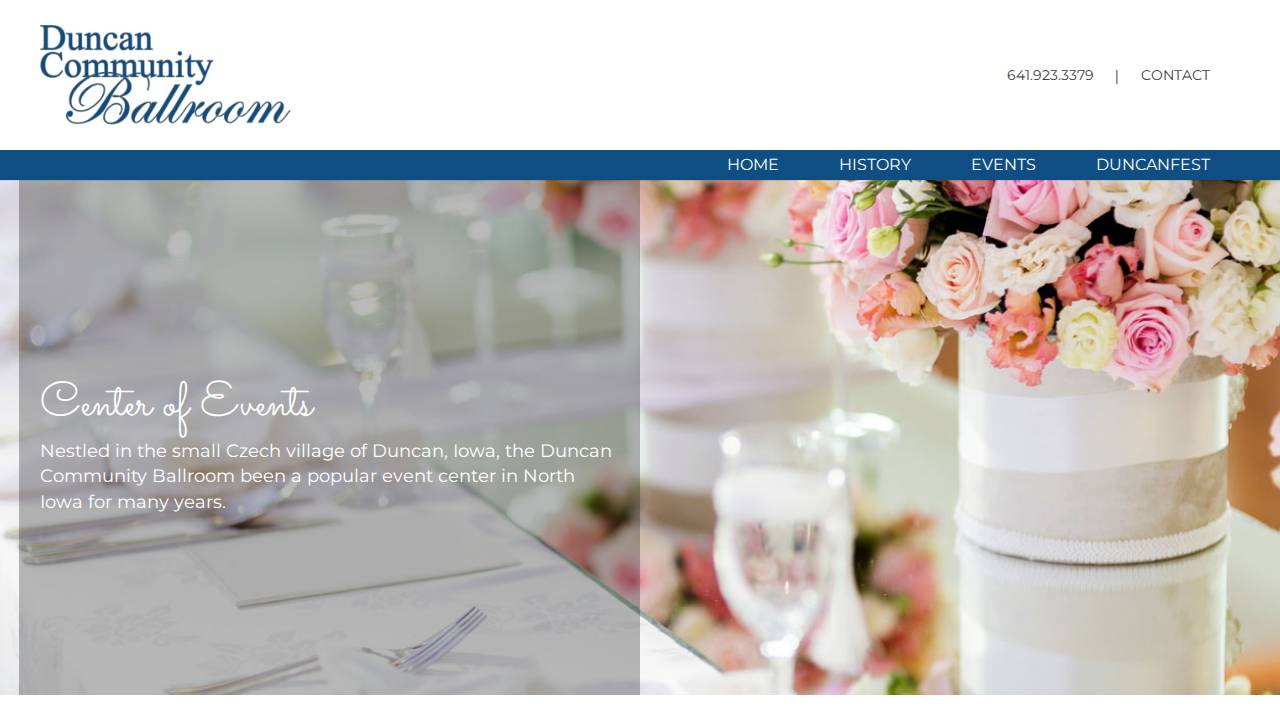 Czech Connection, Duncan Community Hall website screenshot