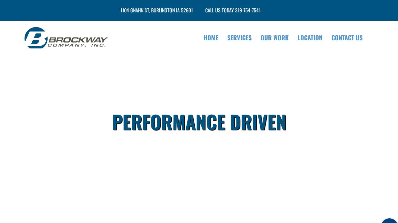 Brockway Company INC website screenshot