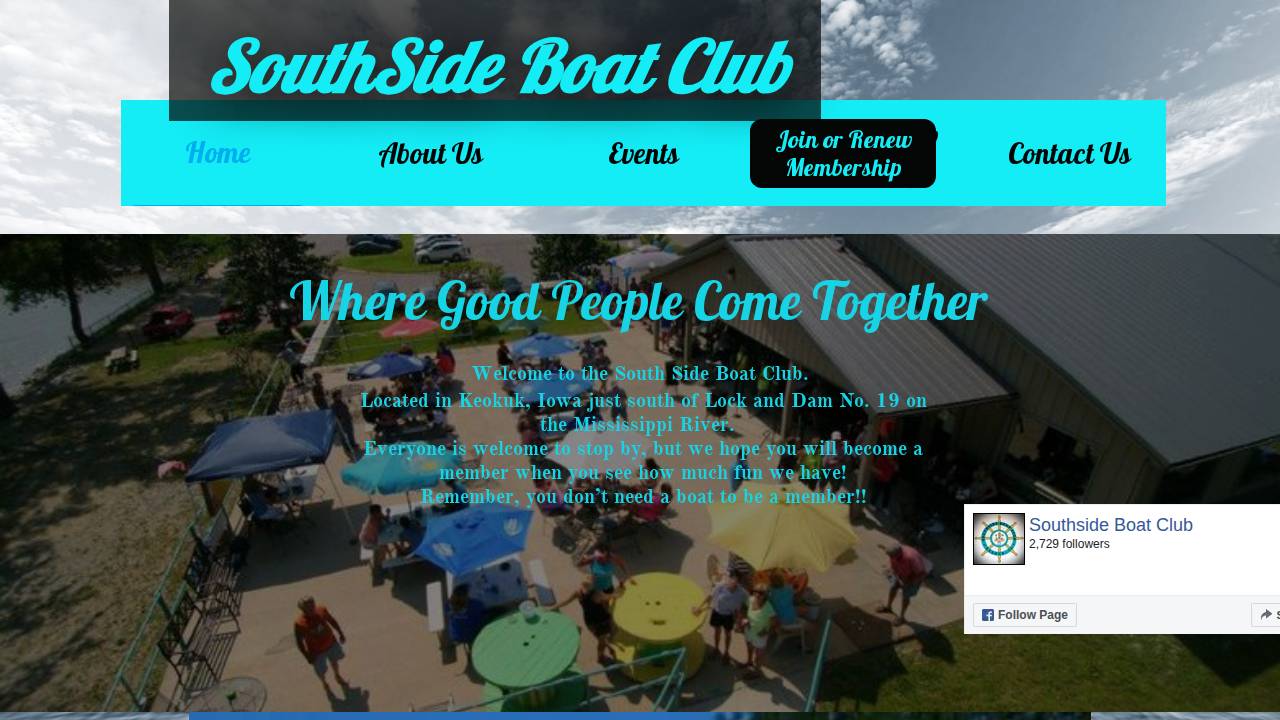 Southside Boat Club Inc website screenshot