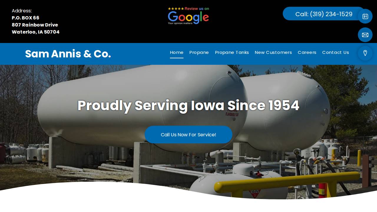 SAM Annis & Company website screenshot