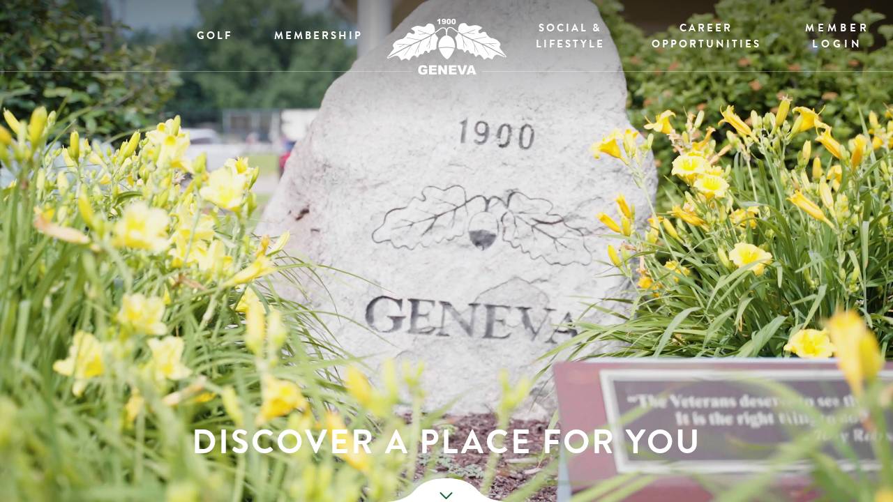 Geneva Golf & Country Club website screenshot