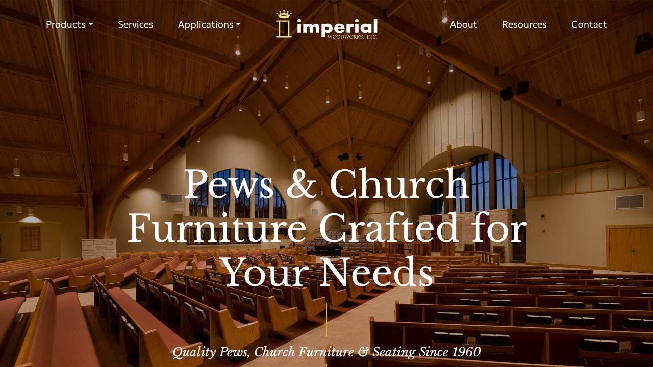 Imperial Woodworks INC website screenshot