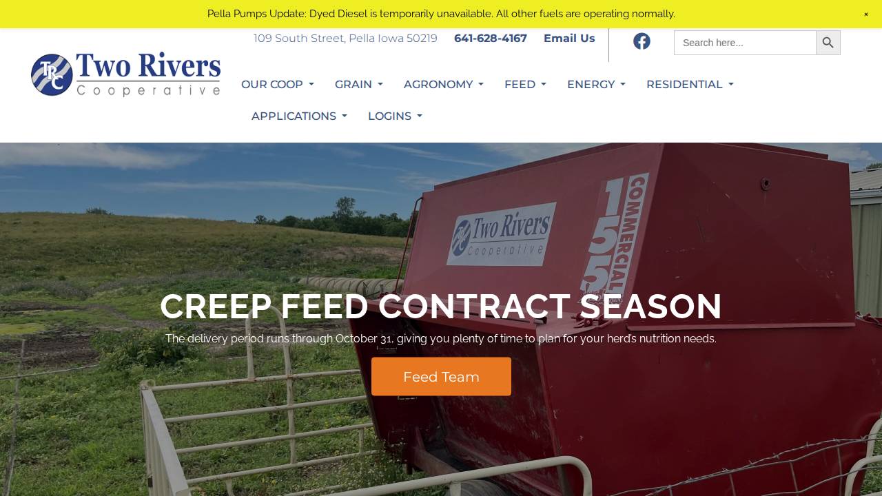 TWO Rivers Cooperative website screenshot