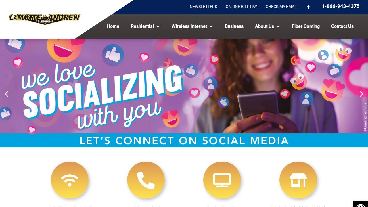 Andrew Telephone CO INC website screenshot