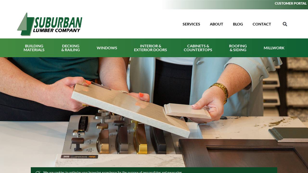Suburban Lumber CO INC website screenshot