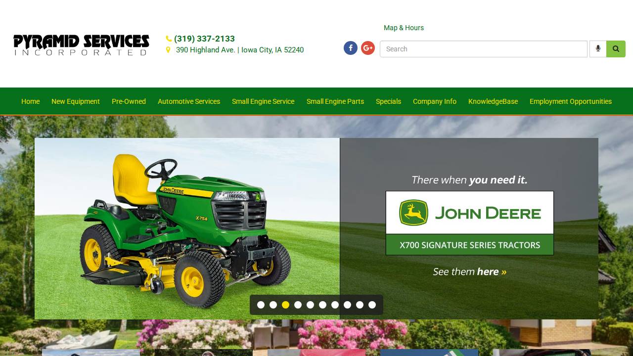 Pyramid Services INC website screenshot