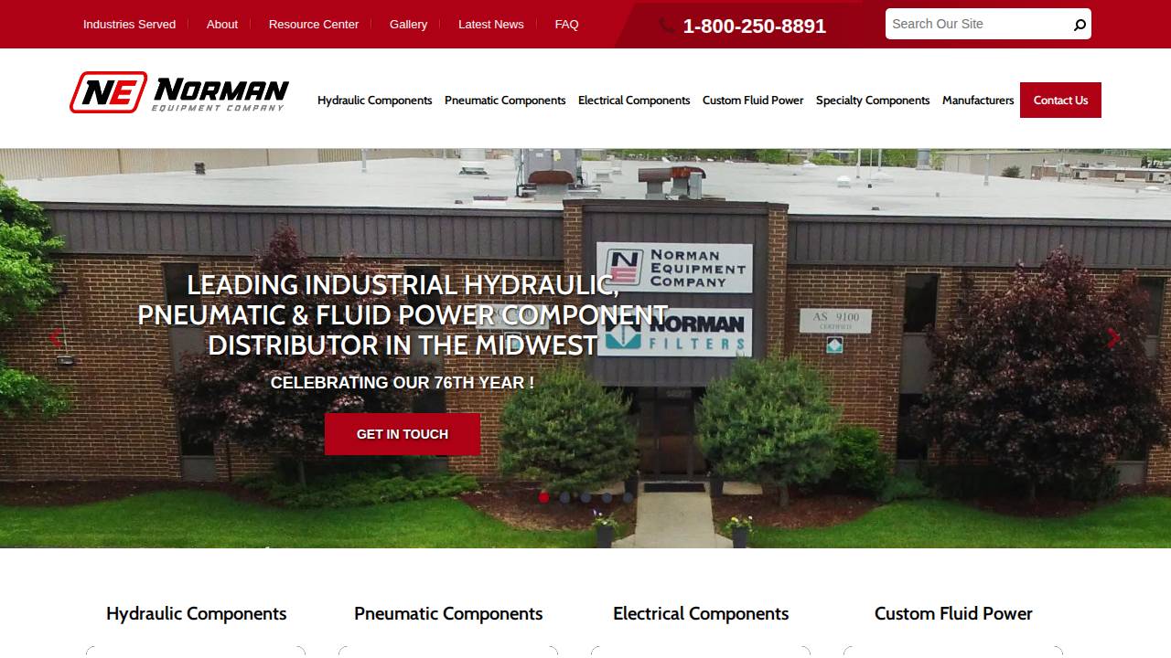 Norman Equipment CO website screenshot