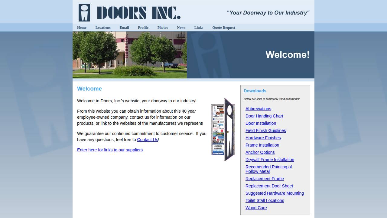 Doors INC website screenshot